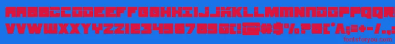 Шрифт samuraiterrapinlaser – красные шрифты на синем фоне