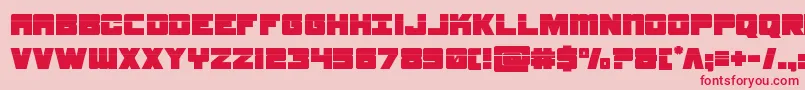 フォントsamuraiterrapinlaser – ピンクの背景に赤い文字