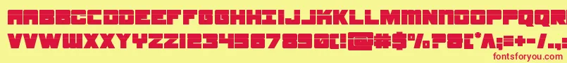 samuraiterrapinlaser Font – Red Fonts on Yellow Background