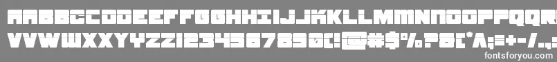 フォントsamuraiterrapinlaser – 灰色の背景に白い文字