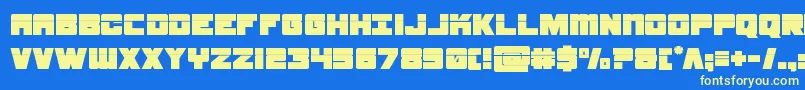 samuraiterrapinlaser Font – Yellow Fonts on Blue Background
