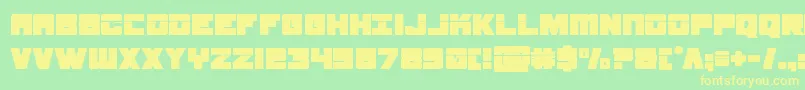 samuraiterrapinlaser Font – Yellow Fonts on Green Background