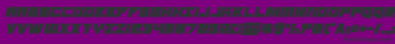 samuraiterrapinlaserital-fontti – mustat fontit violetilla taustalla