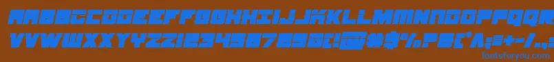 samuraiterrapinlaserital Font – Blue Fonts on Brown Background