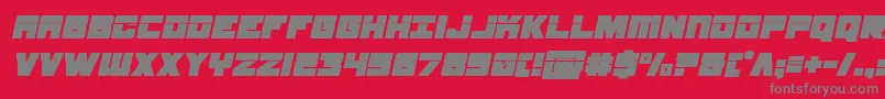 samuraiterrapinlaserital Font – Gray Fonts on Red Background