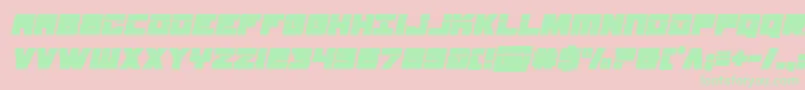 フォントsamuraiterrapinlaserital – ピンクの背景に緑の文字