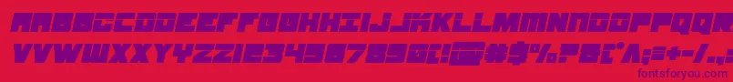 samuraiterrapinlaserital Font – Purple Fonts on Red Background