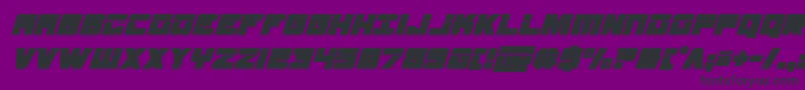 samuraiterrapinlasersuperital-fontti – mustat fontit violetilla taustalla