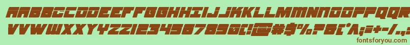 samuraiterrapinlasersuperital-fontti – ruskeat fontit vihreällä taustalla