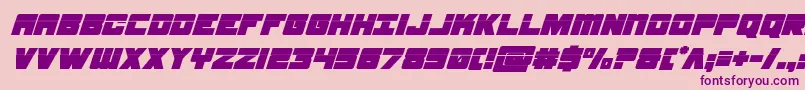 samuraiterrapinlasersuperital Font – Purple Fonts on Pink Background