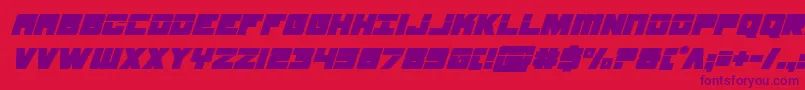 samuraiterrapinlasersuperital Font – Purple Fonts on Red Background