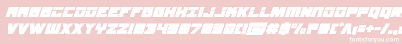samuraiterrapinlasersuperital Font – White Fonts on Pink Background