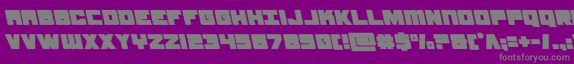 samuraiterrapinleft-Schriftart – Graue Schriften auf violettem Hintergrund