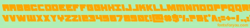 samuraiterrapinleft Font – Orange Fonts on Green Background