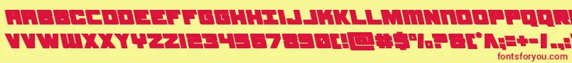 samuraiterrapinleft Font – Red Fonts on Yellow Background