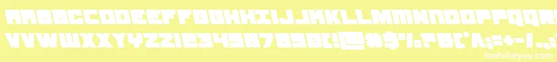 samuraiterrapinleft Font – White Fonts on Yellow Background