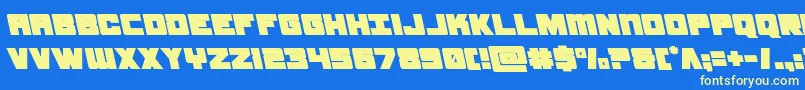 samuraiterrapinleft Font – Yellow Fonts on Blue Background