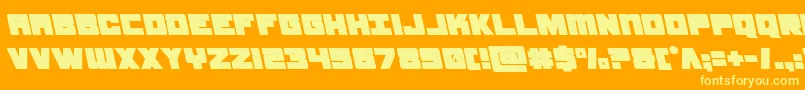 Czcionka samuraiterrapinleft – żółte czcionki na pomarańczowym tle