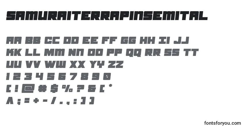 Samuraiterrapinsemital Font – alphabet, numbers, special characters