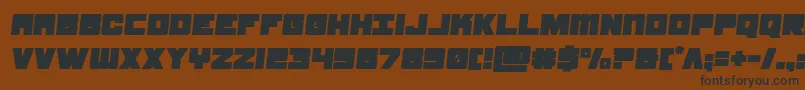 samuraiterrapinsemital Font – Black Fonts on Brown Background