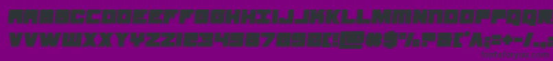 Шрифт samuraiterrapinsemital – чёрные шрифты на фиолетовом фоне
