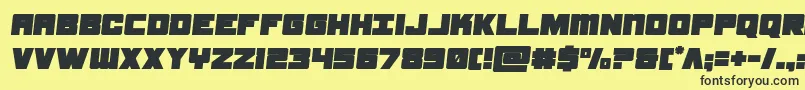 samuraiterrapinsemital Font – Black Fonts on Yellow Background