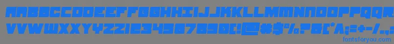 Шрифт samuraiterrapinsemital – синие шрифты на сером фоне