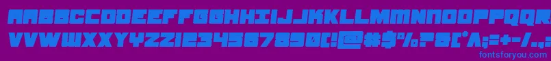 Шрифт samuraiterrapinsemital – синие шрифты на фиолетовом фоне