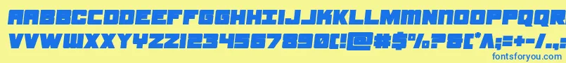 samuraiterrapinsemital Font – Blue Fonts on Yellow Background