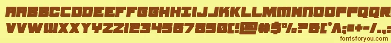 Шрифт samuraiterrapinsemital – коричневые шрифты на жёлтом фоне