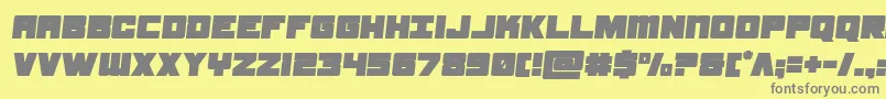 Шрифт samuraiterrapinsemital – серые шрифты на жёлтом фоне