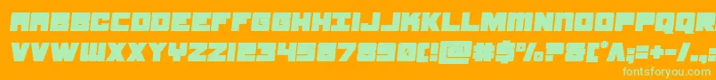 samuraiterrapinsemital Font – Green Fonts on Orange Background