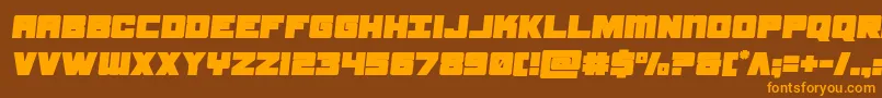 samuraiterrapinsemital Font – Orange Fonts on Brown Background