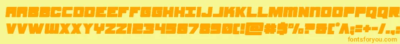 samuraiterrapinsemital Font – Orange Fonts on Yellow Background