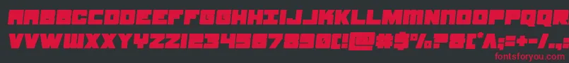 Шрифт samuraiterrapinsemital – красные шрифты на чёрном фоне