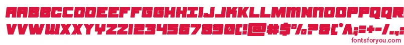 Шрифт samuraiterrapinsemital – красные шрифты на белом фоне