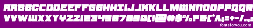 Шрифт samuraiterrapinsemital – белые шрифты на фиолетовом фоне