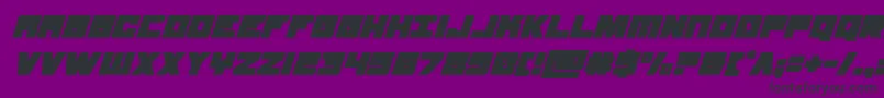 samuraiterrapinsuperital Font – Black Fonts on Purple Background