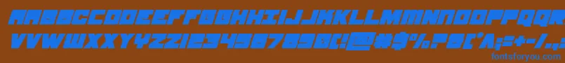 samuraiterrapinsuperital Font – Blue Fonts on Brown Background