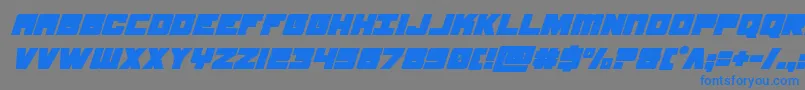 samuraiterrapinsuperital Font – Blue Fonts on Gray Background