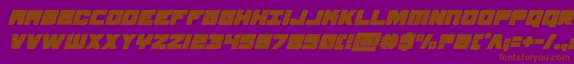 samuraiterrapinsuperital Font – Brown Fonts on Purple Background