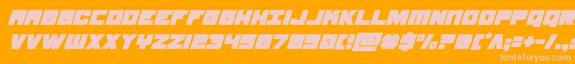 samuraiterrapinsuperital Font – Pink Fonts on Orange Background