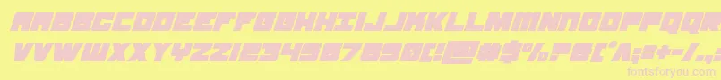 samuraiterrapinsuperital Font – Pink Fonts on Yellow Background