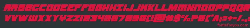 samuraiterrapinsuperital-Schriftart – Rote Schriften auf schwarzem Hintergrund
