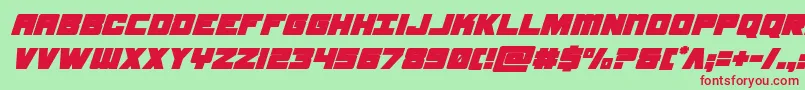 samuraiterrapinsuperital Font – Red Fonts on Green Background