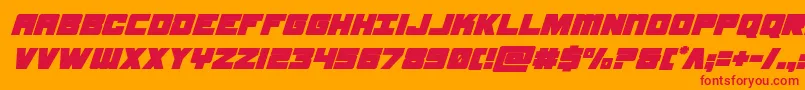 samuraiterrapinsuperital Font – Red Fonts on Orange Background