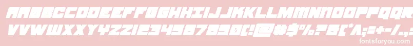 samuraiterrapinsuperital Font – White Fonts on Pink Background