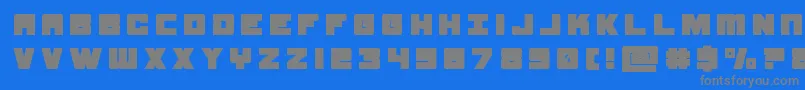 samuraiterrapintitle Font – Gray Fonts on Blue Background