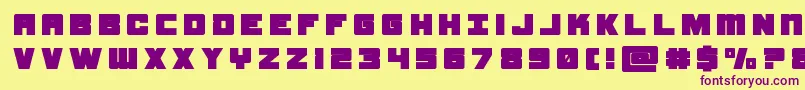 samuraiterrapintitle Font – Purple Fonts on Yellow Background