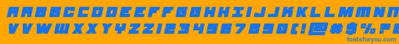 samuraiterrapintitleital Font – Blue Fonts on Orange Background
